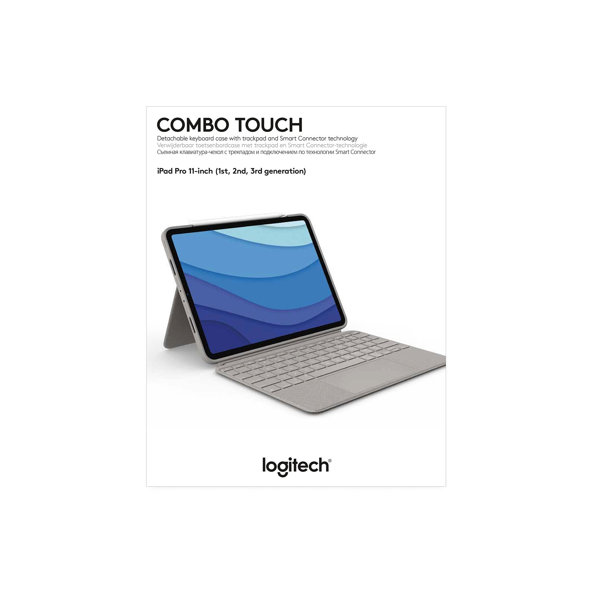Logitech Combo Touch Funda Con Teclado (Esp) Para Ipad Pro 11 Pulgadas (1a, 2a, 3a Gen - 2018, 2020, 2021), Teclado Retroiluminado Extraíble, Trackpad