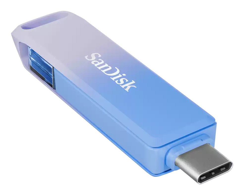 Sandisk Creator Phone Drive Unidad Flash Usb 128 Gb Usb Type-C / Lightning 3.2 Gen 1 (3.1 Gen 1) Azul, Lila