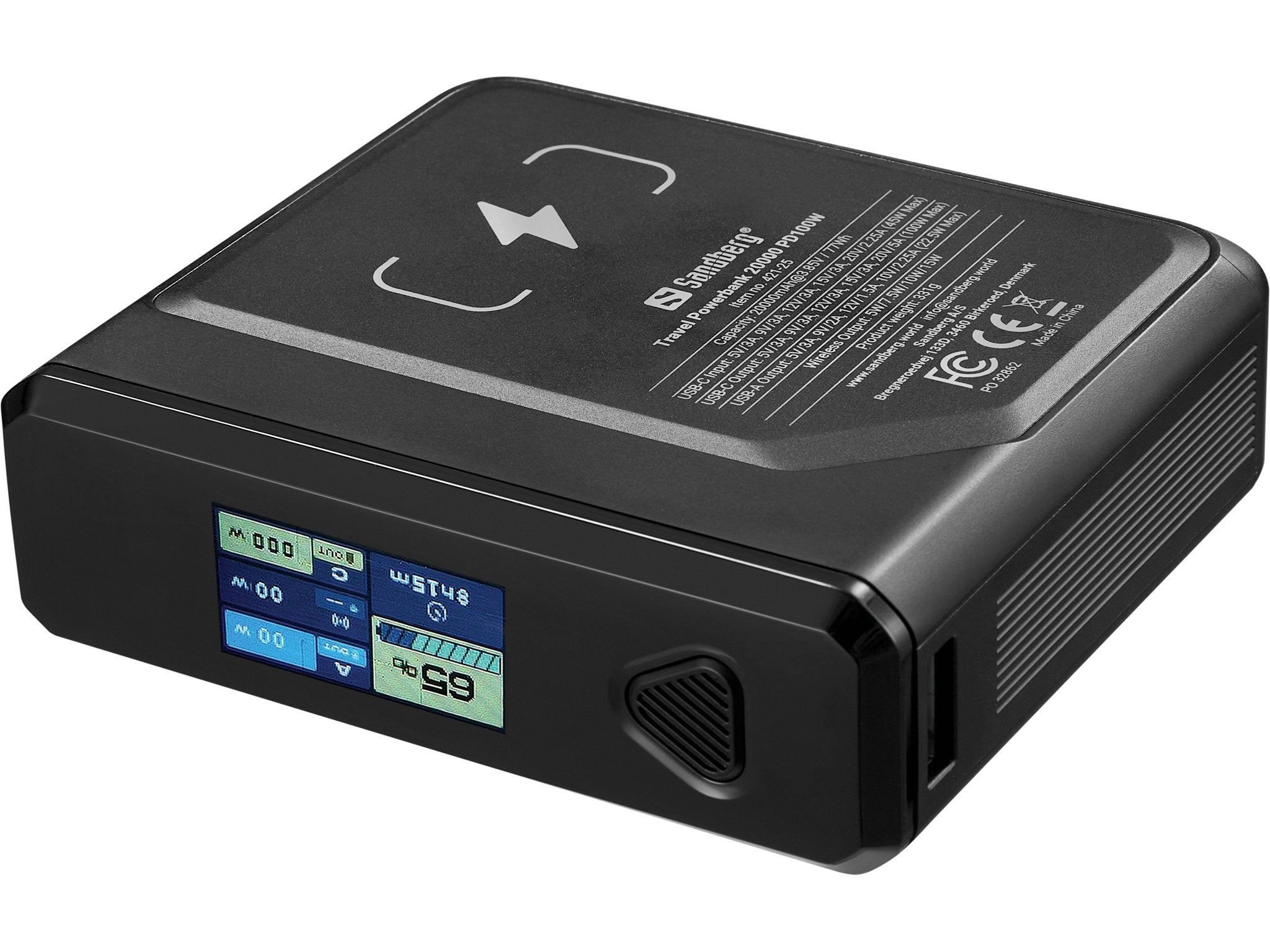 EAN 5705730421259 - Sandberg 421-25 batería externa Polímero de litio 20000 mAh Cargador inalámbrico Negro imagen 2