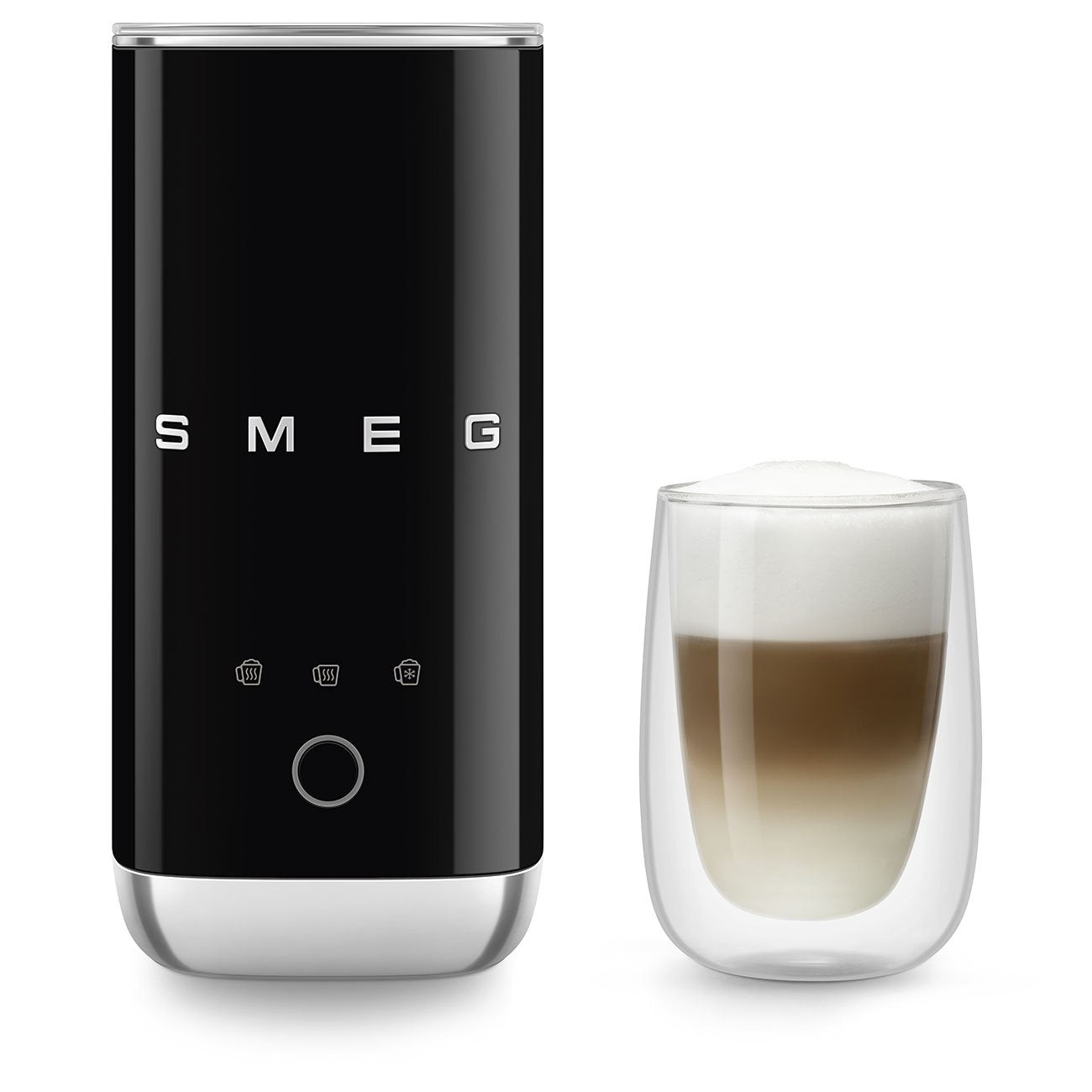EAN 8017709353155 - Smeg MFF02BLEU espumador o calentador de leche Calentador/espumador de leche automático Negro imagen 9
