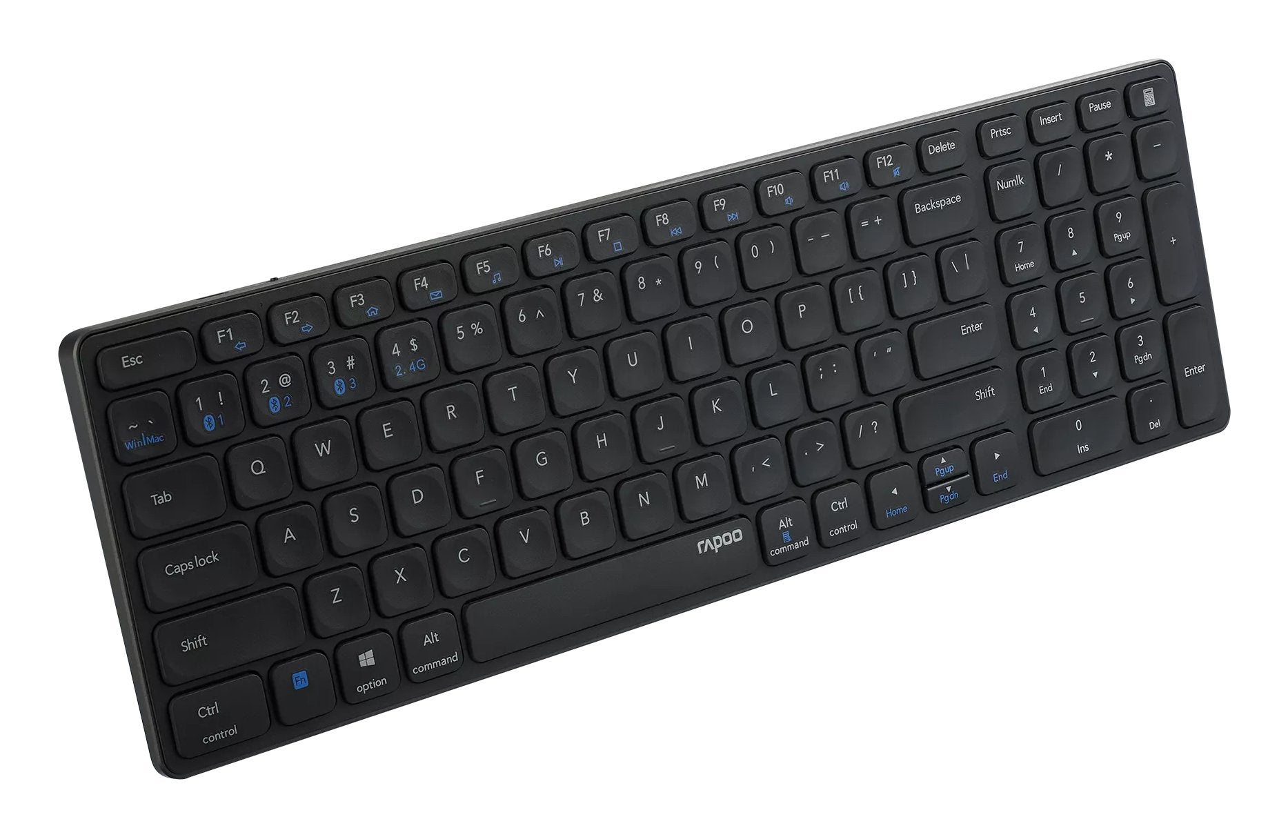 Teclado Rapoo Wireless Y Bluetooth E9700m Portugues 2.4ghz Bt 3.0 5.0 DiseãO Ultrafino Bateria