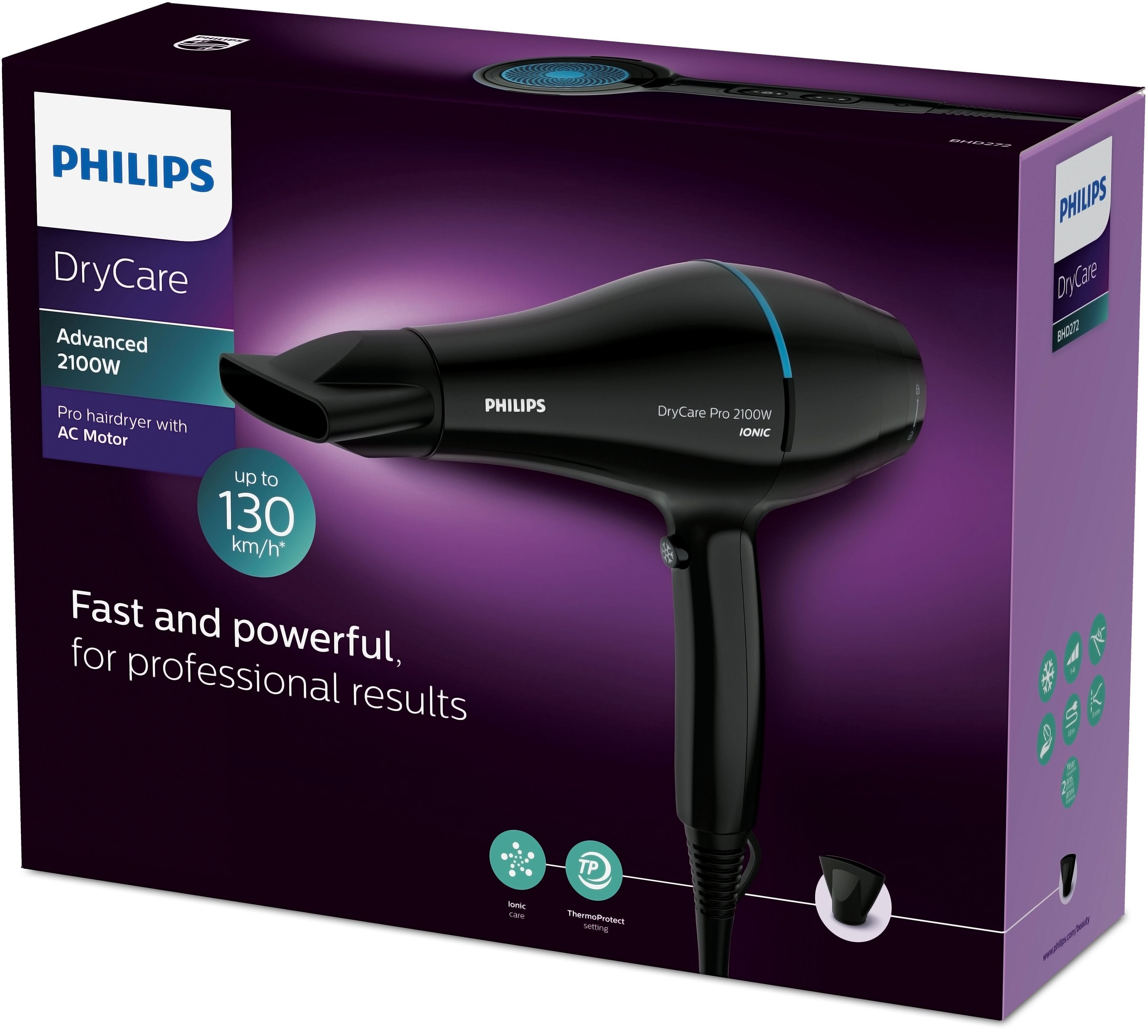 Philips Drycare Secador Pro Con Motor Ac De 2100 W De Potencia De Secado