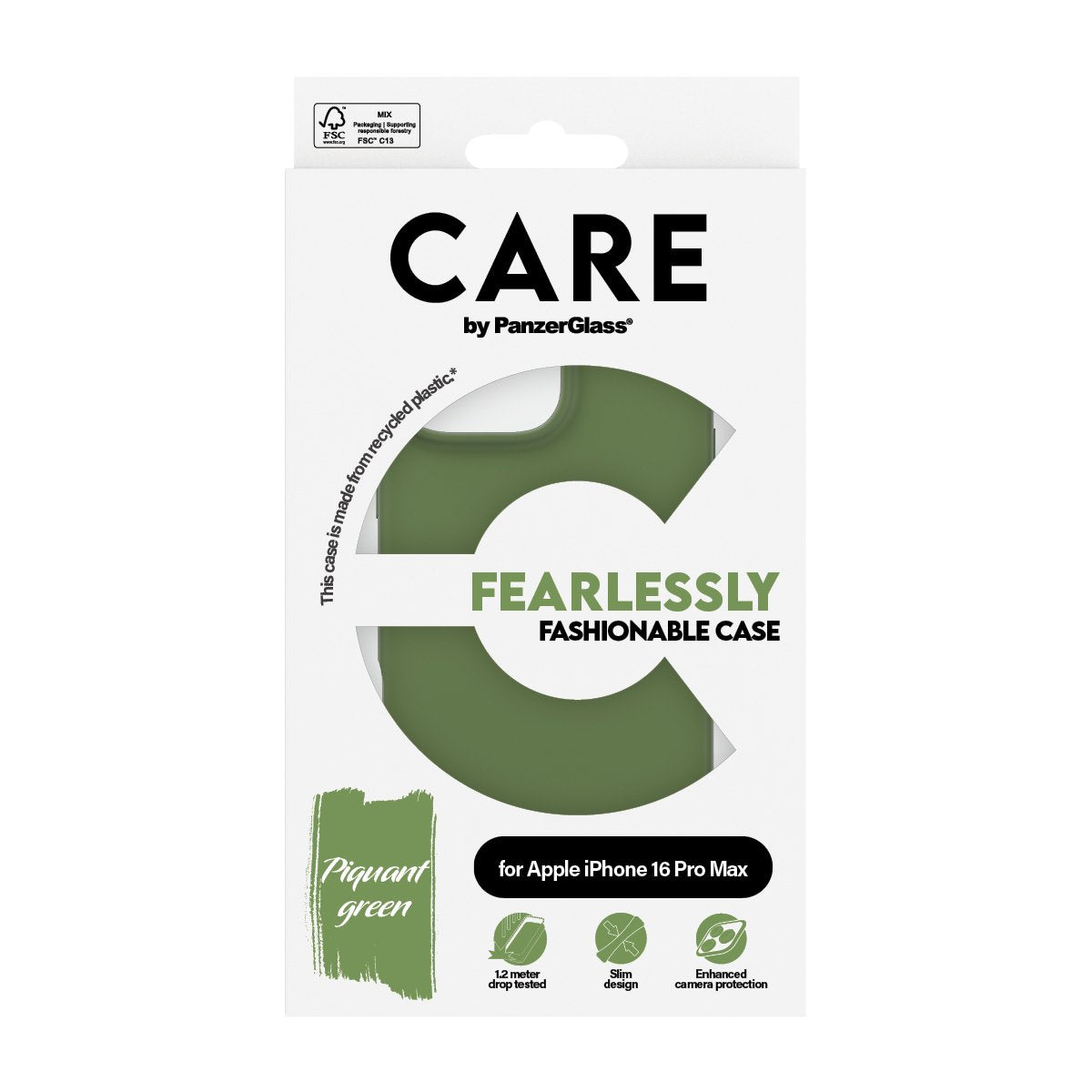 EAN 5715685004704 - PanzerGlass CARE™ by ® Case Green iPhone 16 Pro Max funda para teléfono móvil Verde imagen 3