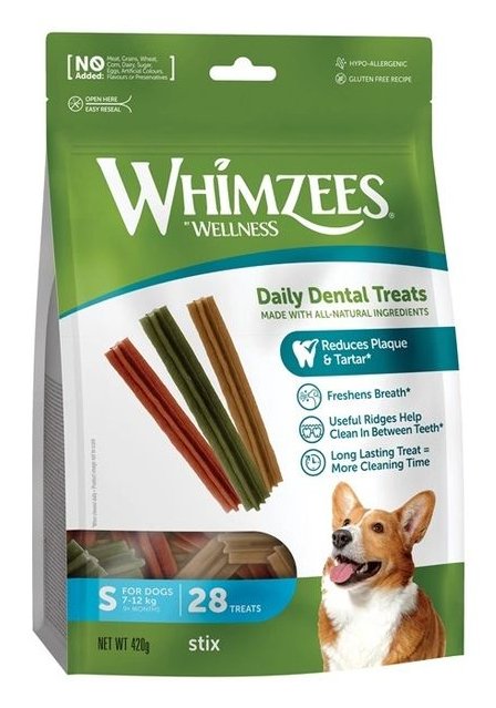 Whimzees Stix Mordedor Para Perros S - 28 Piezas