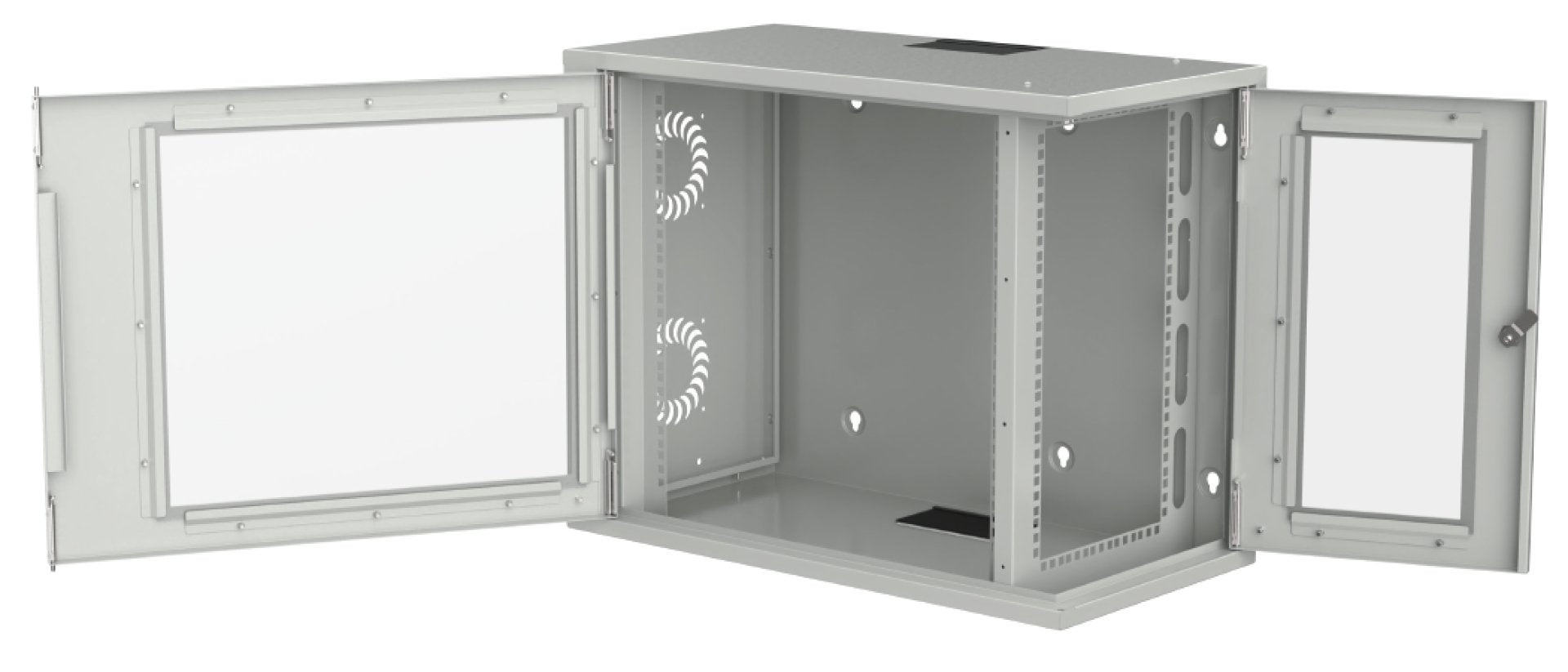 Efb 19'' Wandgehäuse 5he Vert.+10he Hor. 10 10he Hor. Seitenwand Glas, Lang, Ral7035