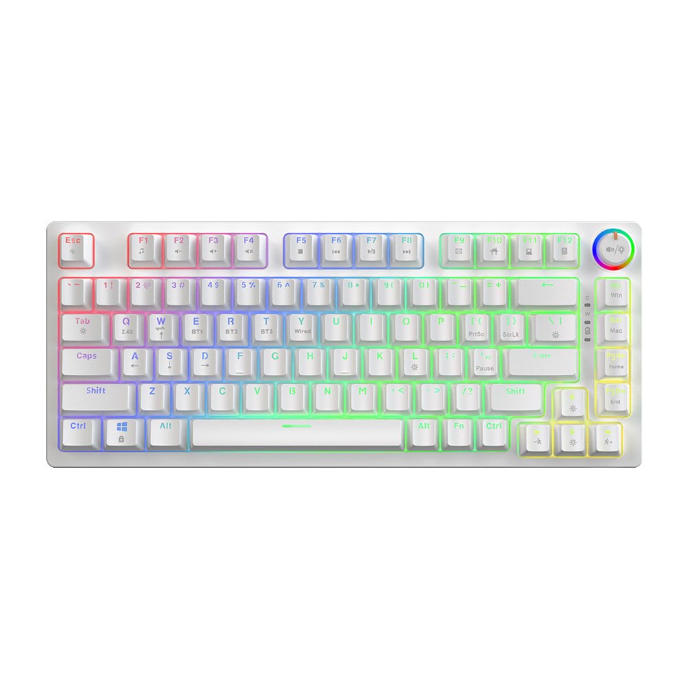 EAN 5901986049302 - Savio Phenix WHITE GAT YELLOW teclado Juego USB + Bluetooth QWERTY Internacional de EE.UU. Blanco imagen 1