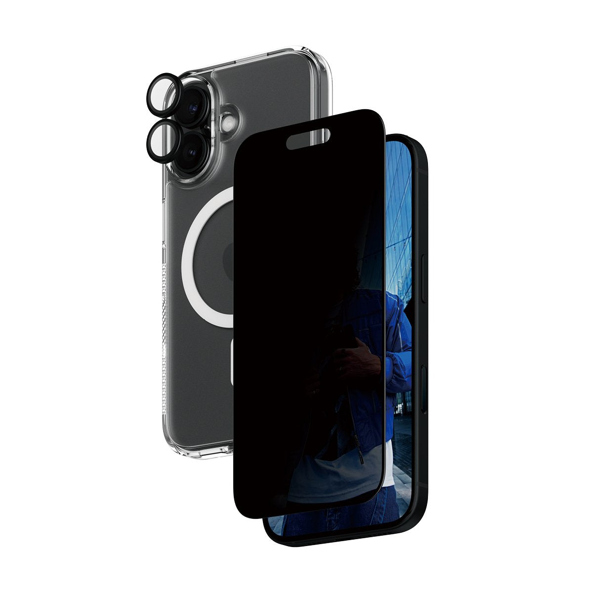 EAN 5715685003431 - PanzerGlass ® 3-in-1 Privacy Protection Bundle iPhone 16 Protector de pantalla Apple 1 pieza(s) imagen 1