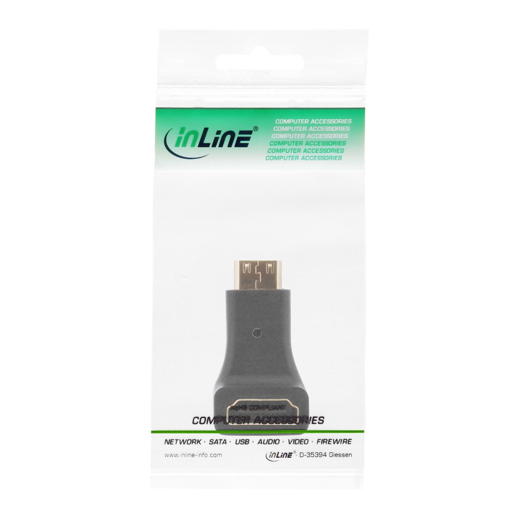 Adaptador Inline Hdmi Tipo A Hembra A Tipo C Macho En Ángulo