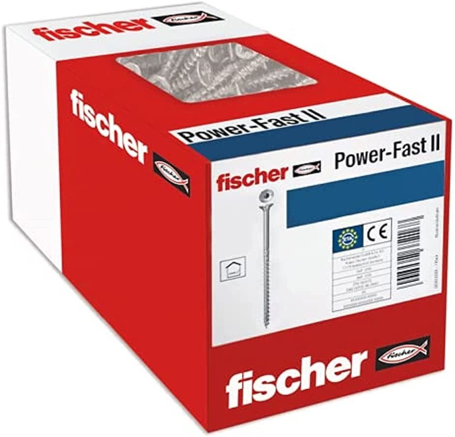 Tornillos Fischer Powerfast Ii 5,0x80 Sk Tx25 Tg Blvz 200 Piezas