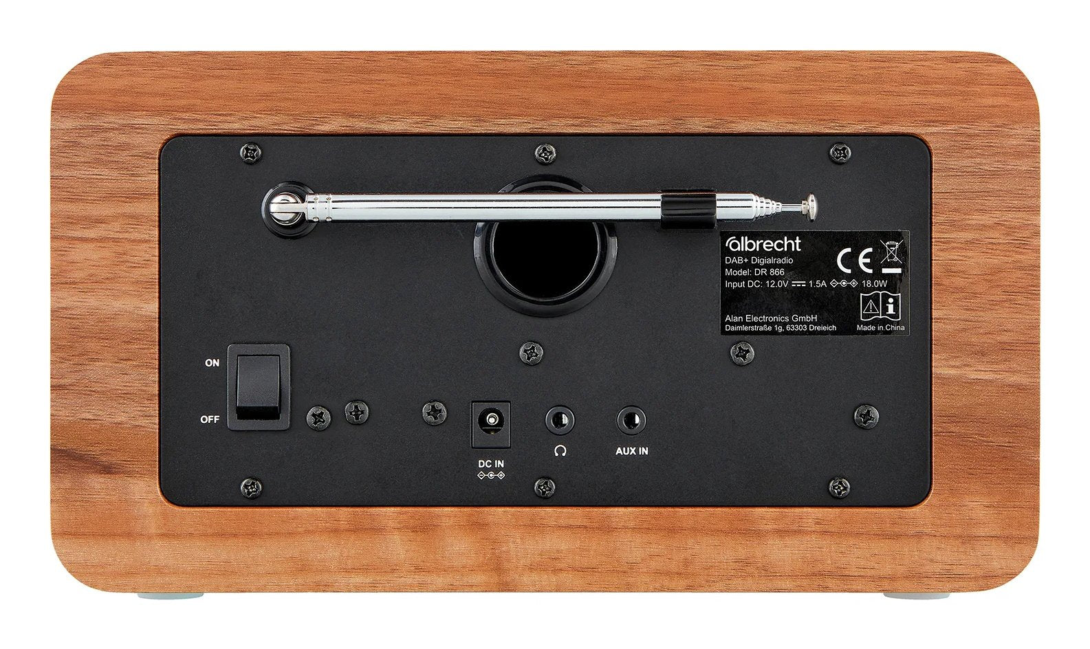 EAN 4032661278661 - Albrecht DR 866 Portátil Digital Negro, Madera imagen 3