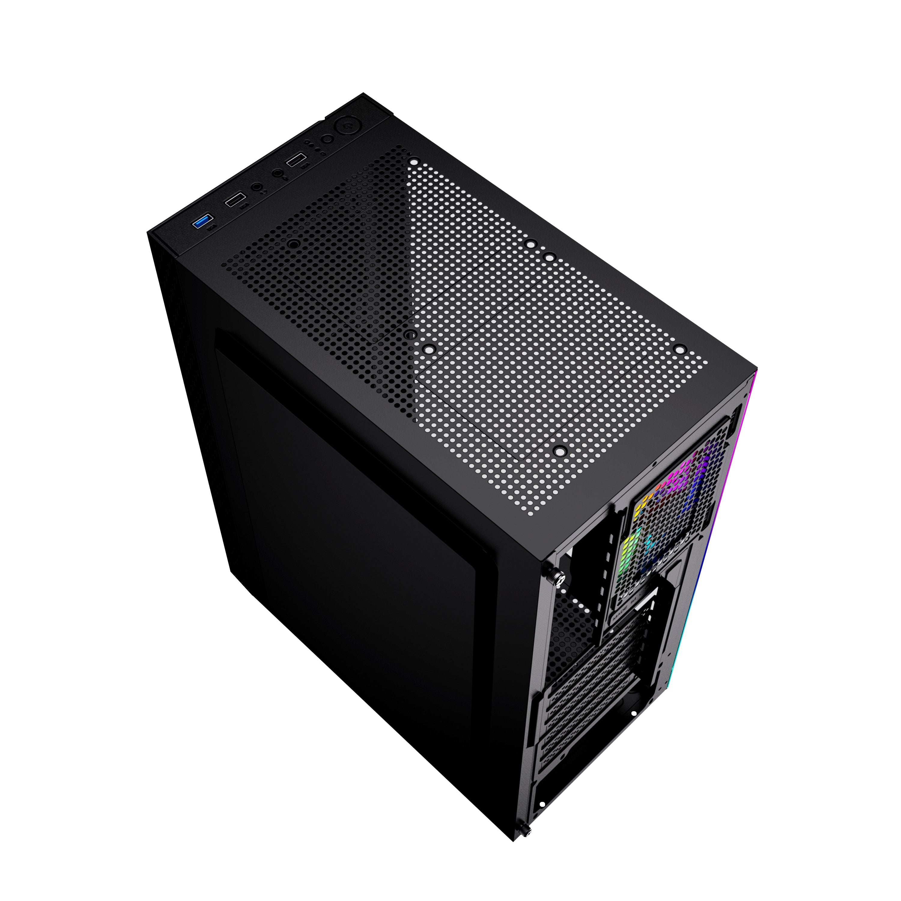 Caja Pc Gembird Fornax 2500 Atx - Argb Backlight Black