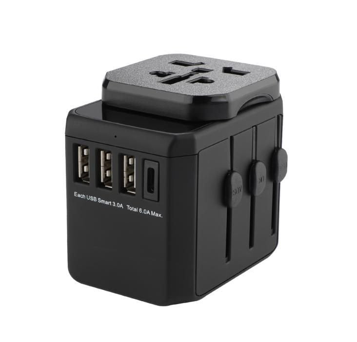 Microconnect Mc-Traveladapter3 Conector Eléctrico Negro