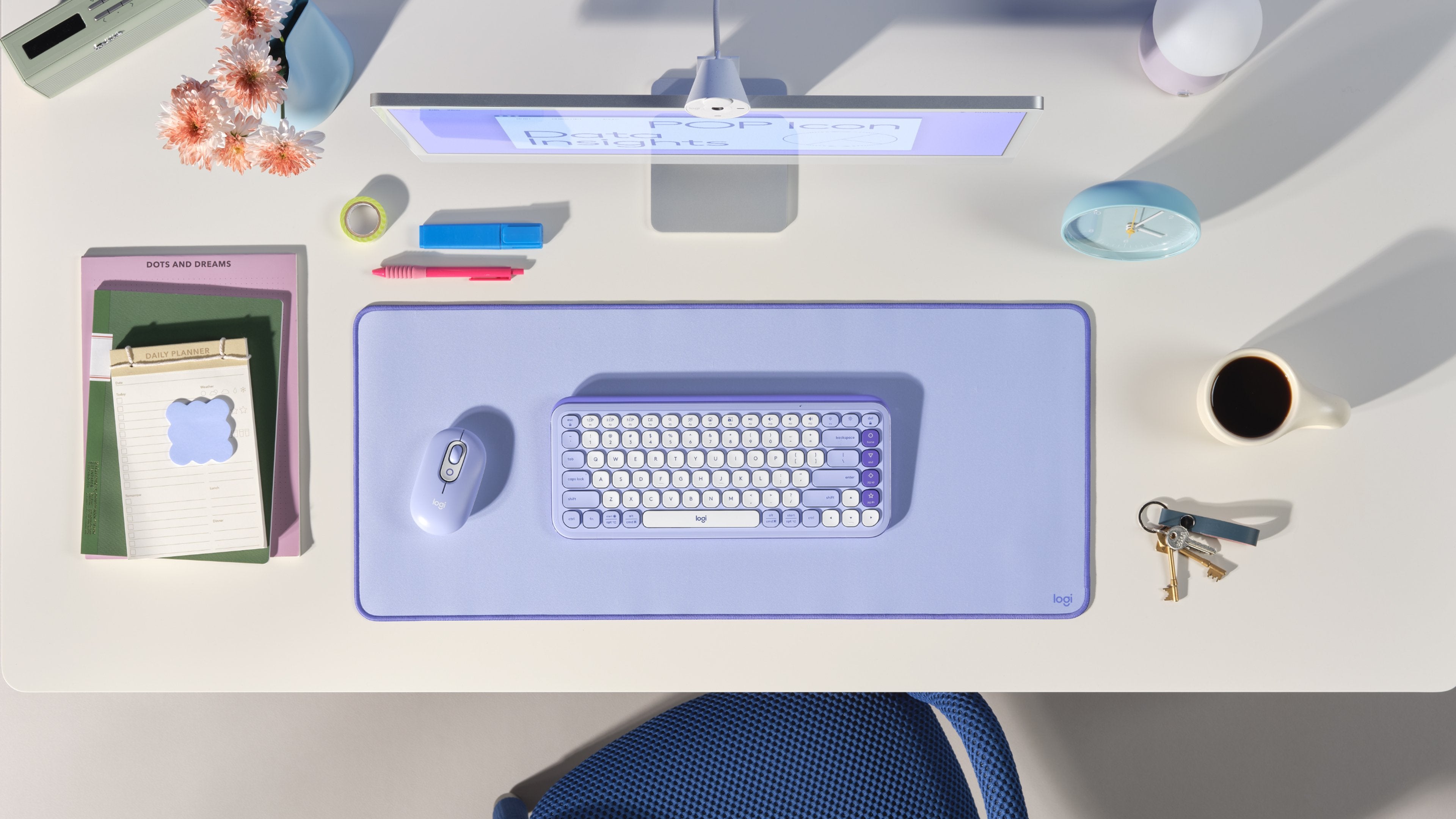 EAN 5099206127586 - Logitech 920-013074 teclado Universal Bluetooth QWERTY Internacional de EE.UU. Lila, Blanco imagen 8