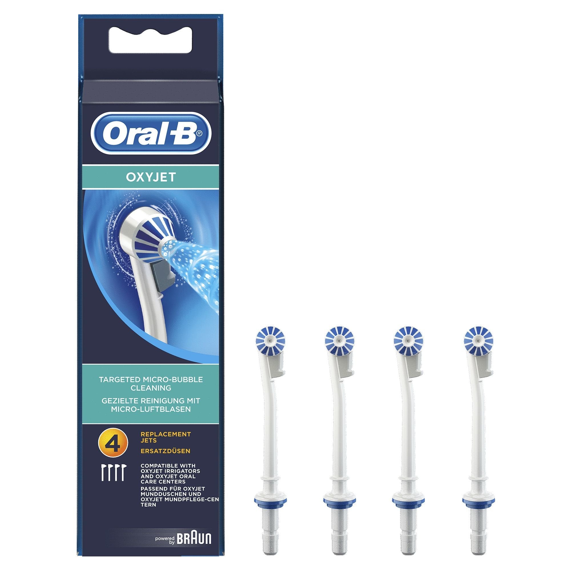Pack 4 Cabezales De Recambio Originales Oral-B Para Irrigador Oxyjet