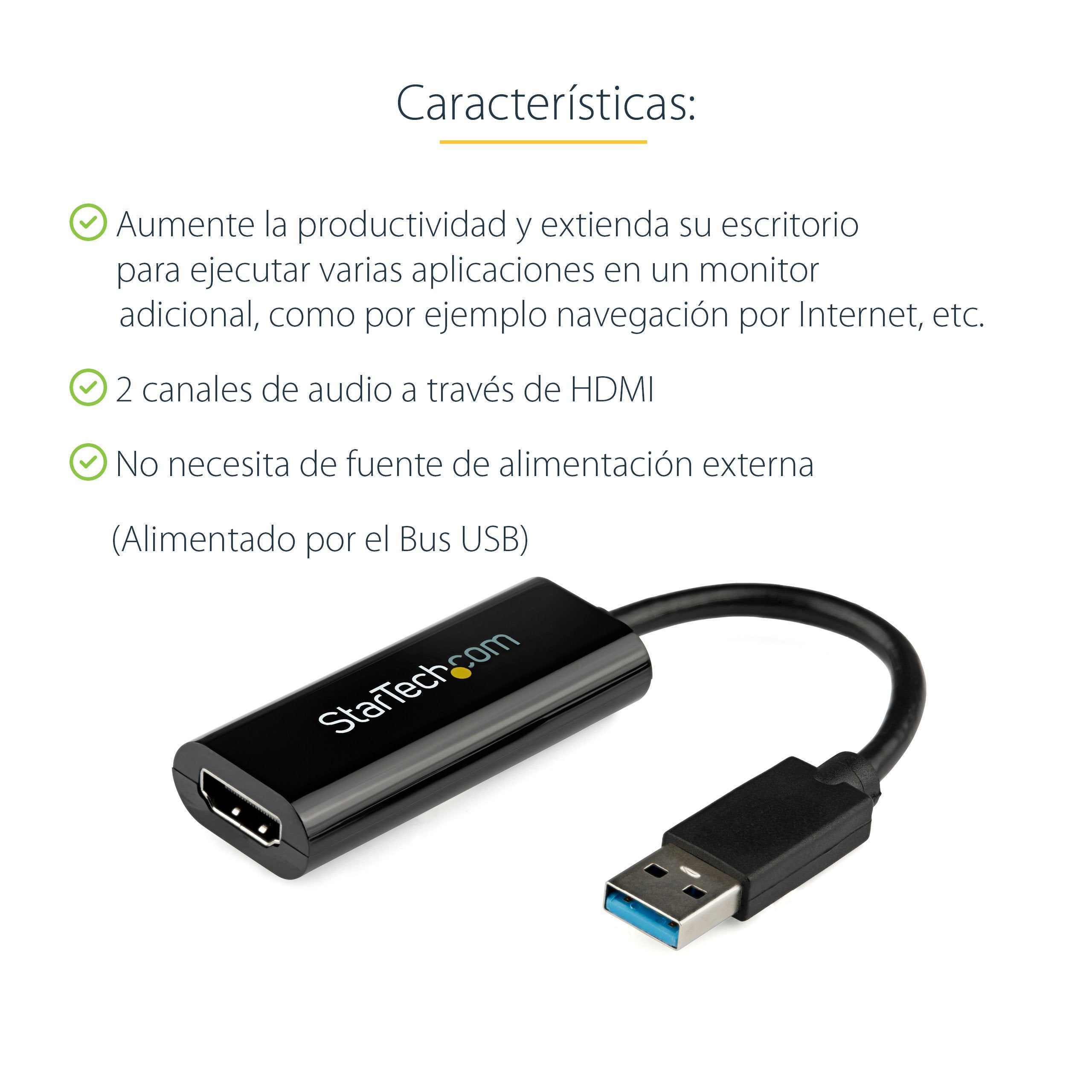 EAN 0065030854887 - StarTech.com USB32HDES Adaptador gráfico USB 1920 x 1200 Pixeles imagen 7