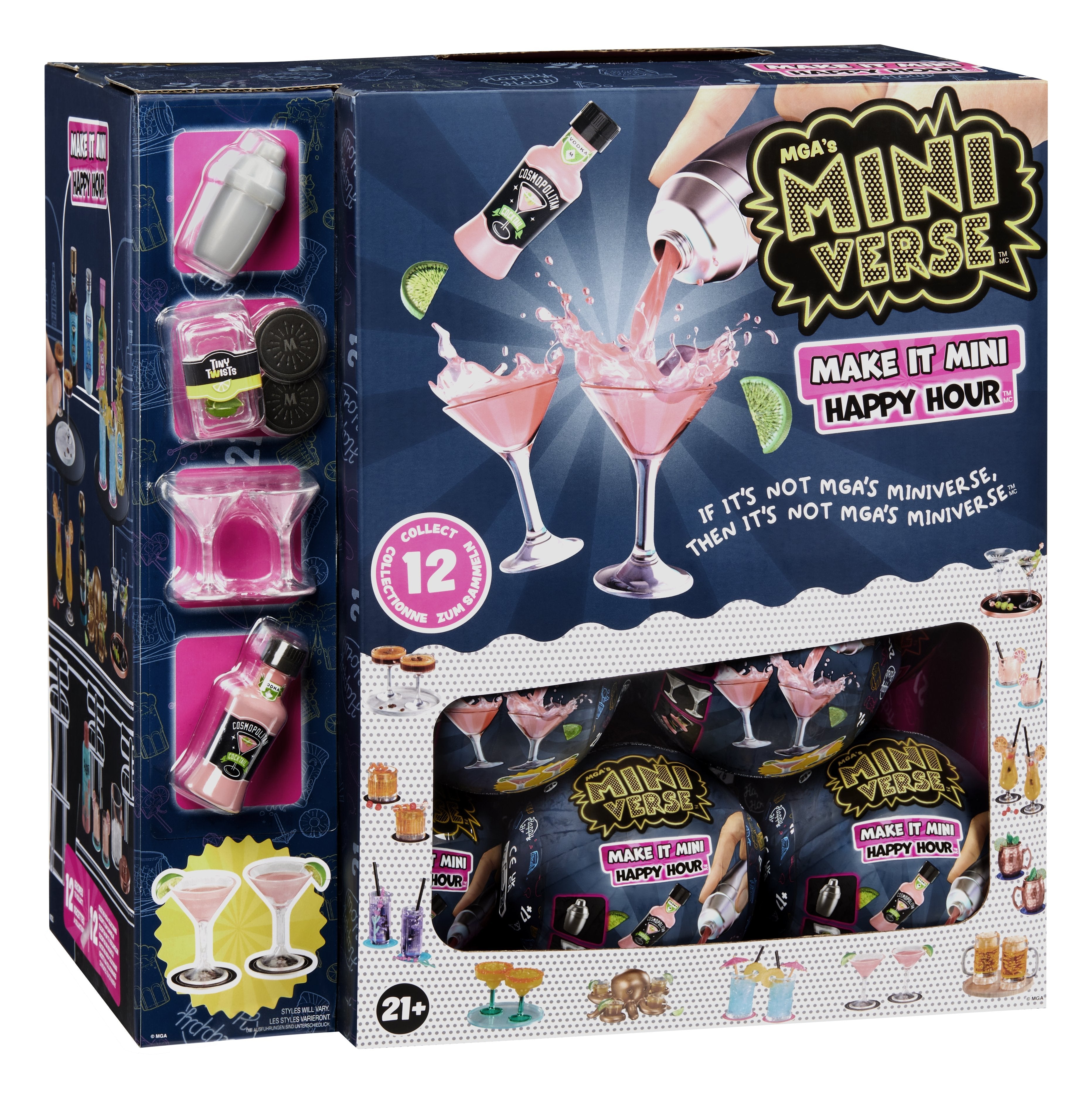 Mga Entertainment Mga'S Miniverso Make It Mini Happy Hour Mini Collectibles, Artesan Artículos Ordenados 513841-Euc