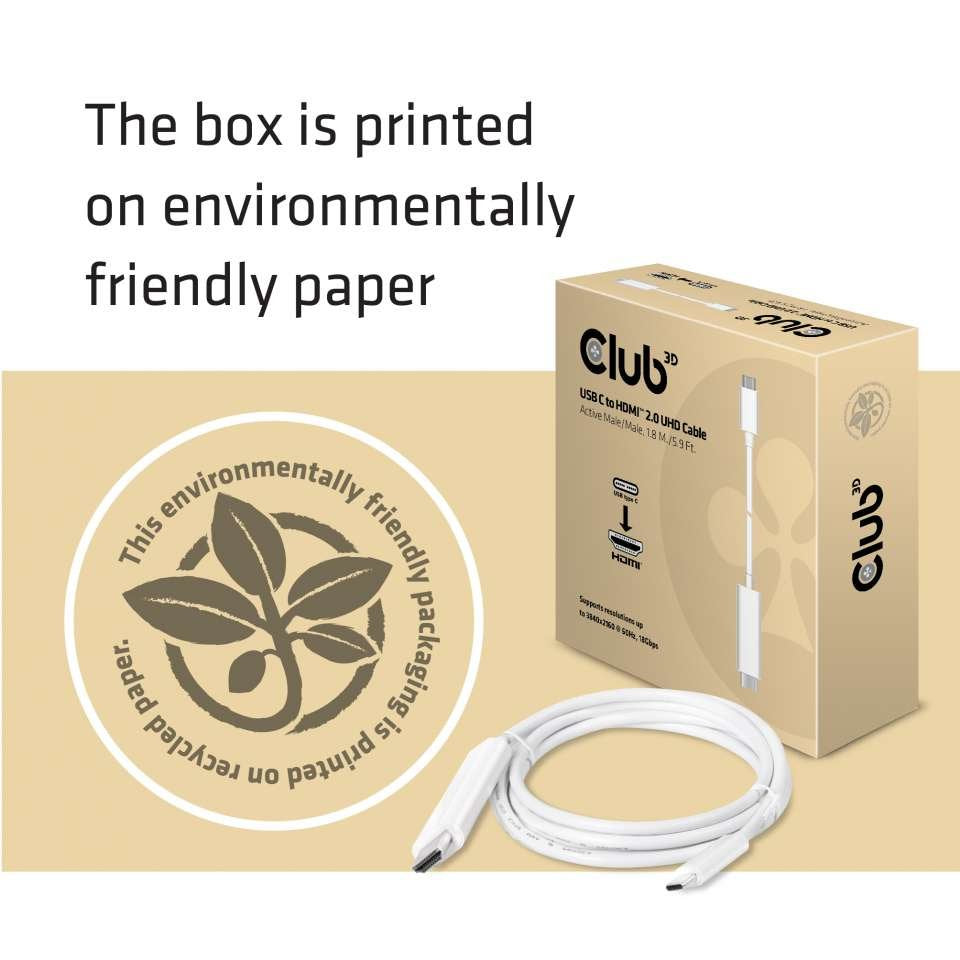 EAN 8719214470791 - CLUB3D CAC-1514 adaptador de cable de vídeo HDMI tipo A (Estándar) Blanco imagen 6