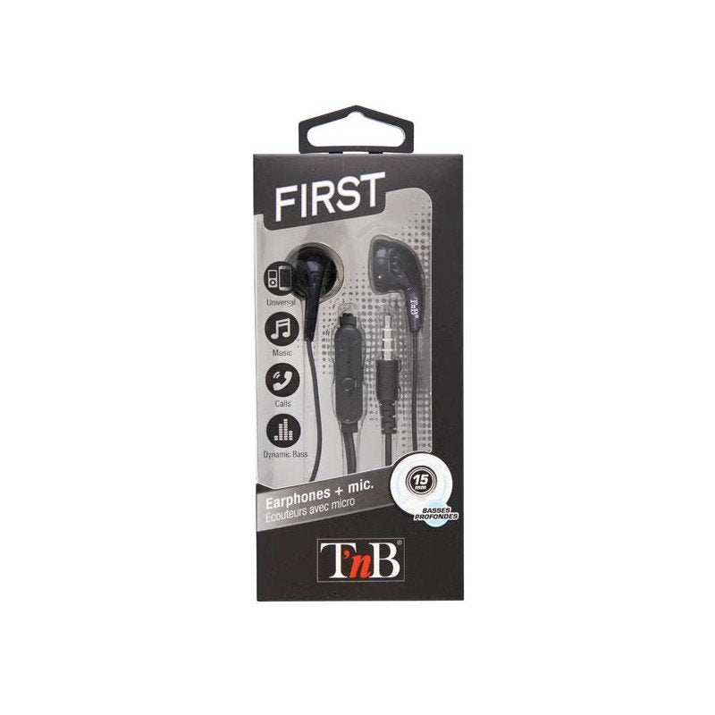 EAN 3303170072431 - T'nB KPFIRSTBK auricular y casco Auriculares Alámbrico Dentro de oído Llamadas/Música Negro imagen 2