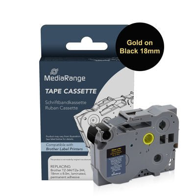 Mediarange Schriftbandka. Brother Tz-344 Tze-344 18mm 8m Sw