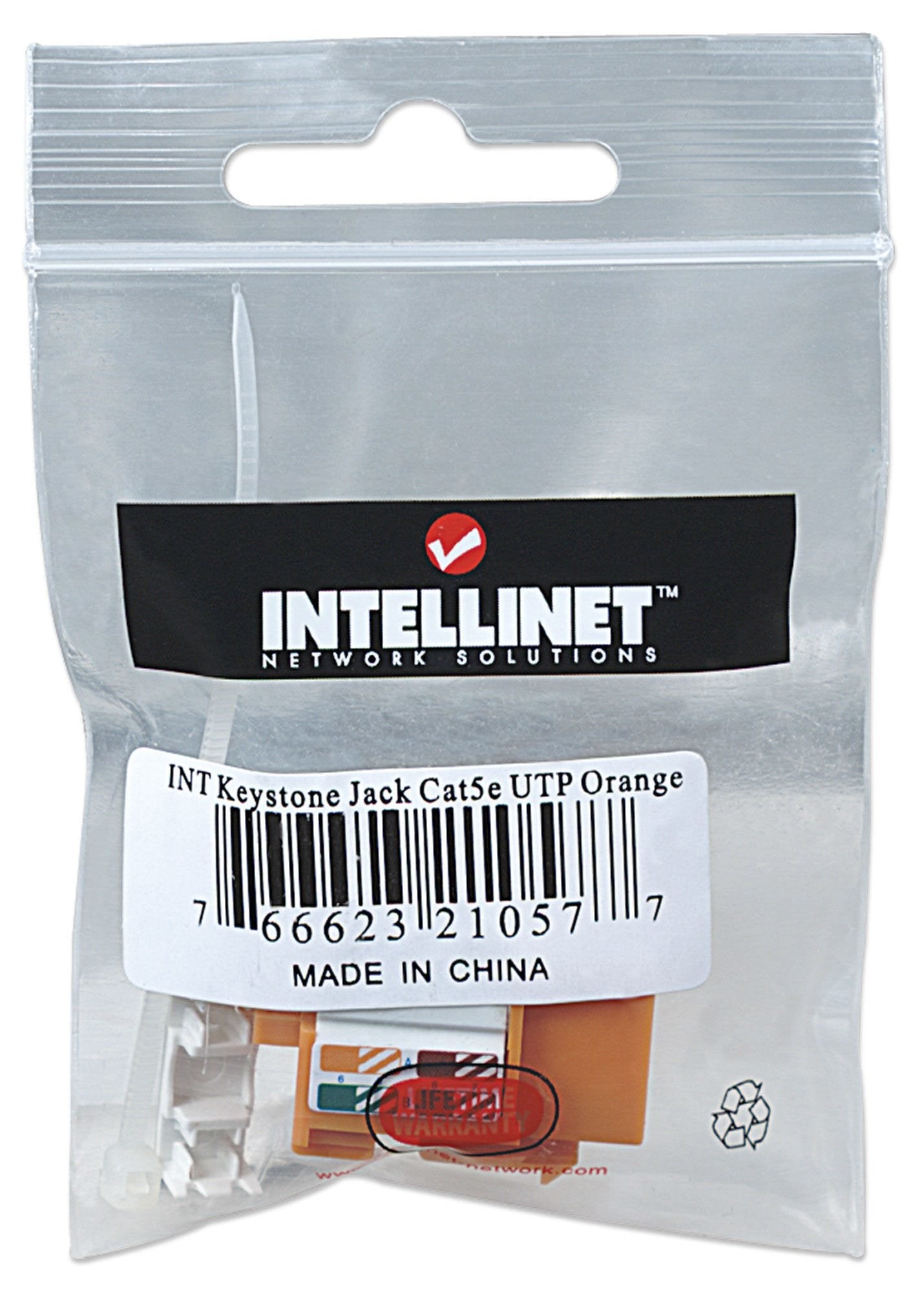 Intellinet 210577 Módulo Keystone C5 Utp Naranja