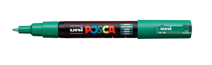 Posca Marcador Pc-1m No Permanente Punta Fina 0.7mm Verde