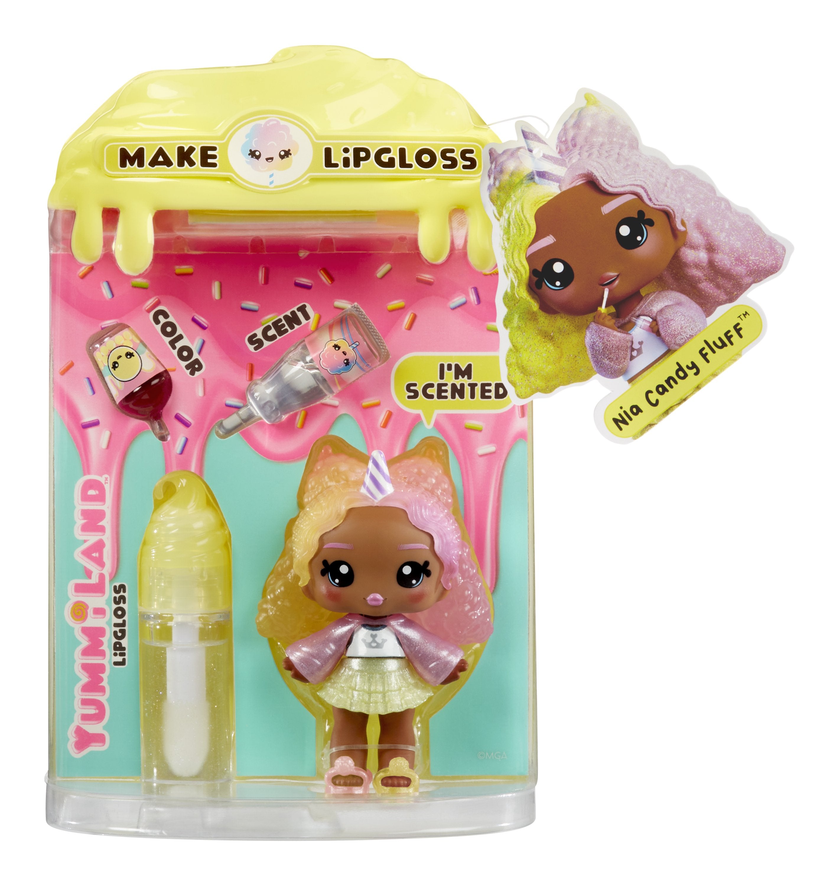 EAN 0035051525462 - MGA Entertainment Yummiland Lip Gloss Doll Series 2- Cotton Candy (Nia Candy Fluff) imagen 6