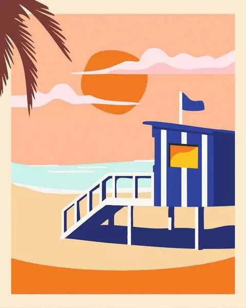 Ravensburger Creart Beach - Cottage, Pintura 23896