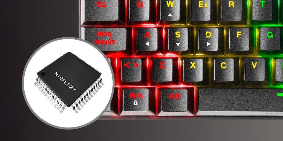 Mars Gaming Mk60 Teclado Gaming Mecanico - Ultra-Compacto 60% - Switches Antipolvo - Iluminacion Rgb - Anti-Ghosting