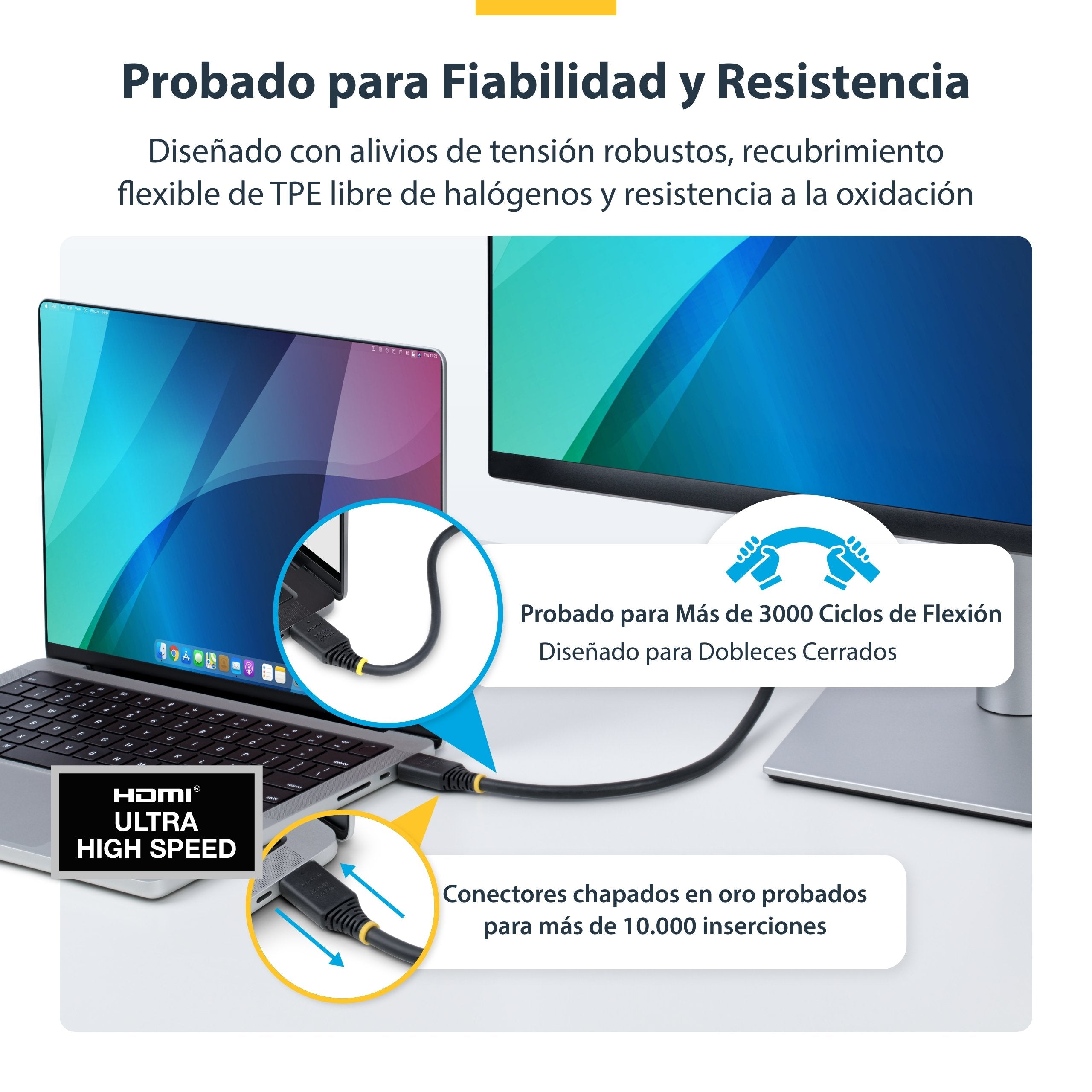 EAN 65030920216 - StarTech.com HDMI21-CBL-8K60-50CM cable HDMI 0,5 m HDMI tipo A (Estándar) Negro imagen 11