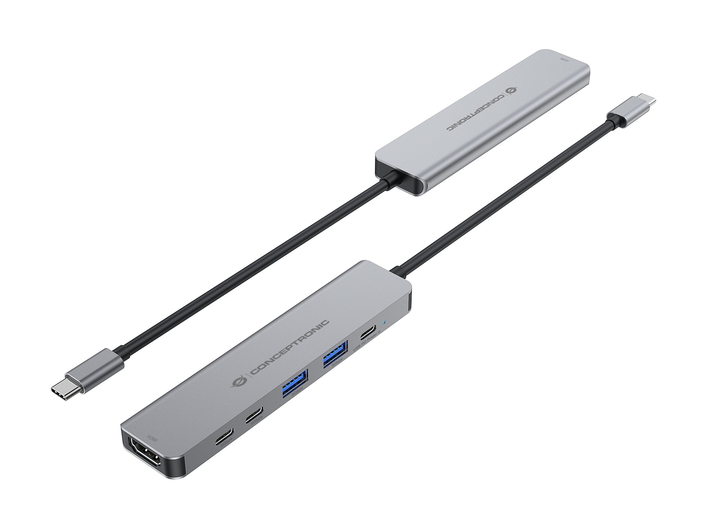 EAN 4015867241295 - Conceptronic DONN33G base para portátil y replicador de puertos Alámbrico USB 3.2 Gen 1 (3.1 Gen 1) Type- imagen 3