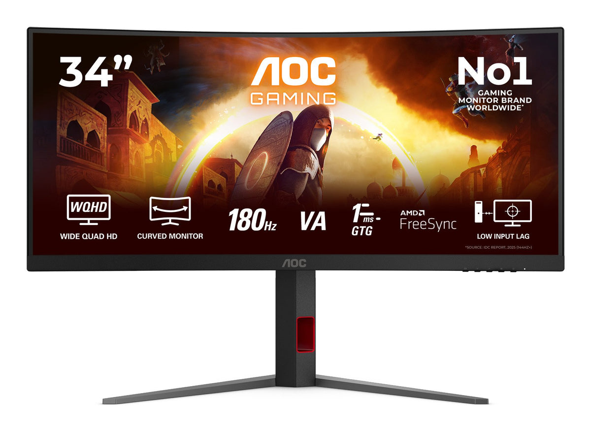 EAN 4038986612708 - AOC G4 CU34G4 pantalla para PC 86,4 cm (34") 3440 x 1440 Pixeles Wide Quad HD LED Negro, Rojo imagen 1
