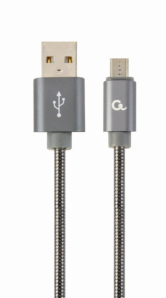 EAN 8716309106221 - Gembird CC-USB2S-AMMBM-1M-BG cable USB USB 2.0 Micro-USB B USB A Gris, Metálico imagen 1