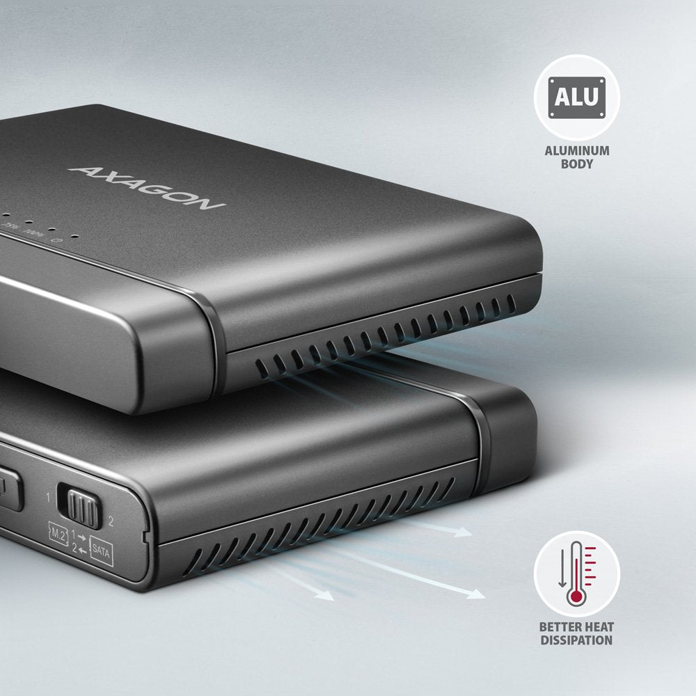 Axagon Adsa-Cc Usb-C 10gbps - Nvme M.2 Ssd & Sata 2.5"/3.5" Ssd/Hdd Clone Mamer 2