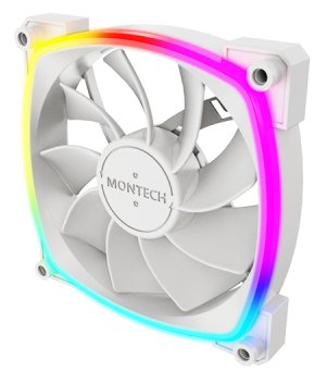Ventilador Pc Montech Rx120 Pwm 120x120x25 Blanco, 120 Mm Rx120 Pwm White