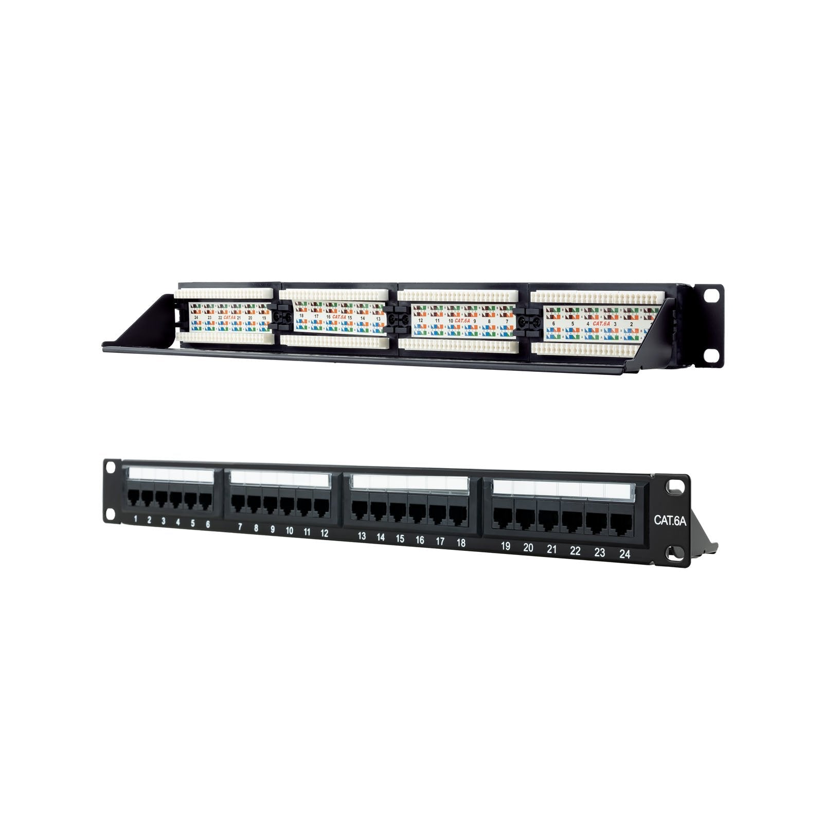 Nanocable Panel Parcheo 24 Puertos Cat.6a Utp 19 1u - Negro