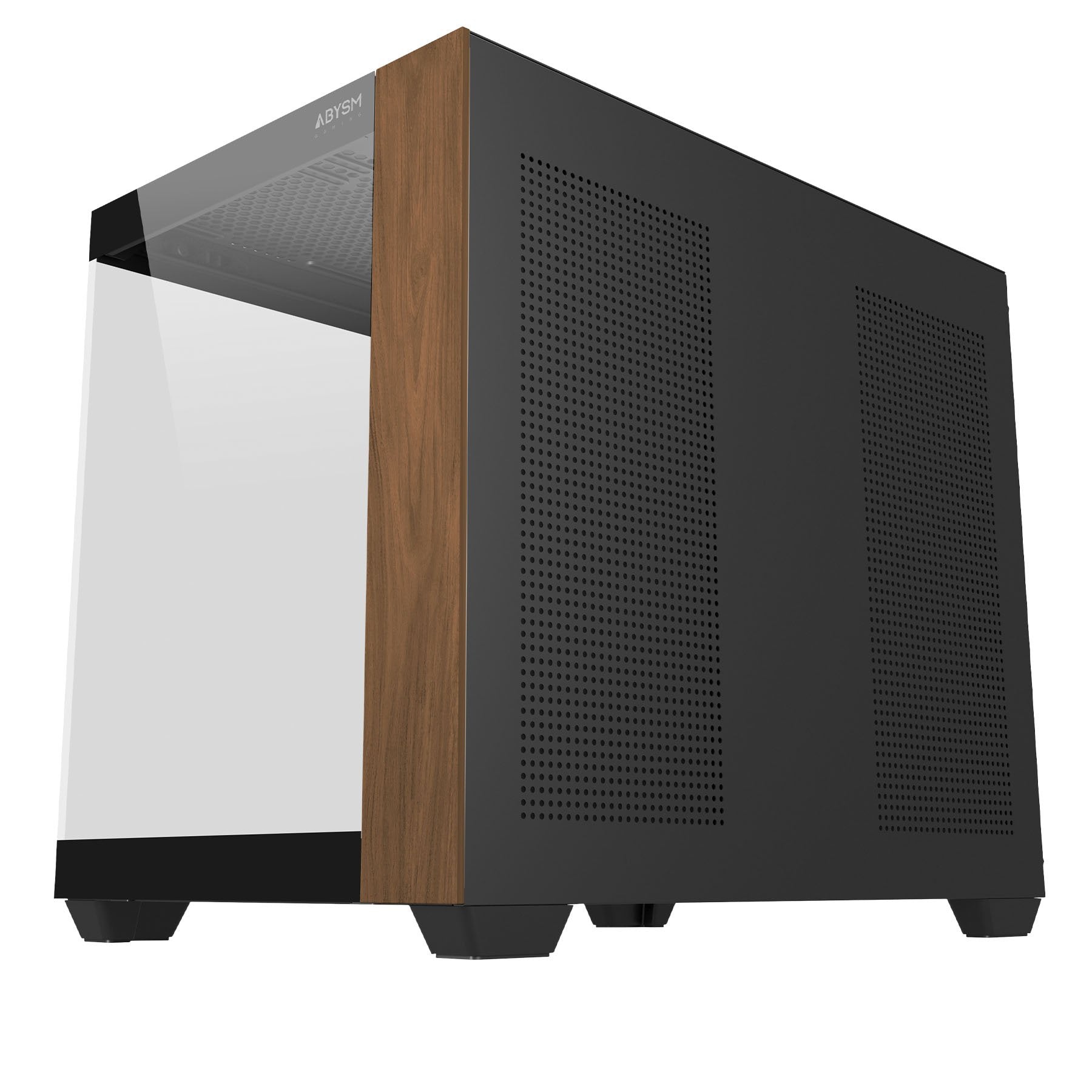 Caja Pc Abysm Danube Sava Nature 285c Black Argb Micro Atx, Itx - Lateral Y Frontal Cristal Templado - 3.5" Y 2.5" -