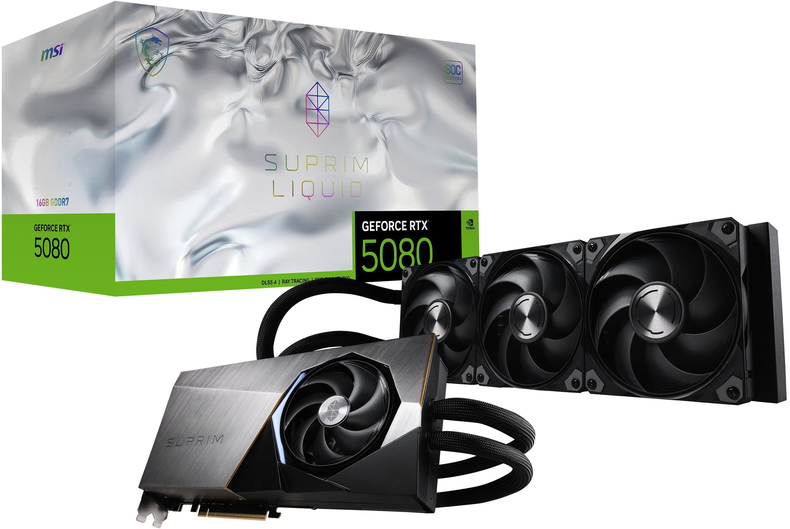 EAN 4711377292221 - MSI SUPRIM GEFORCE RTX 5080 16G LIQUID SOC tarjeta gráfica NVIDIA 16 GB GDDR7 imagen 1