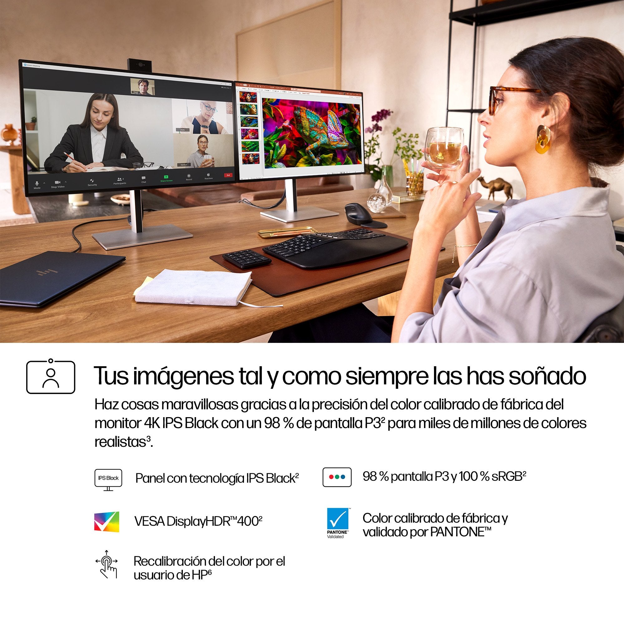 EAN 5715063748862 - HP Series 7 Pro 27 inch 4K Conferencing Monitor - 727pm pantalla para PC 68,6 cm (27") 3840 x 2160 Pixele imagen 5
