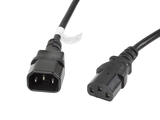EAN 5901969409840 - Lanberg CA-C13E-11CC-0030-BK cable de transmisión Negro 3 m C13 acoplador C14 acoplador imagen 1
