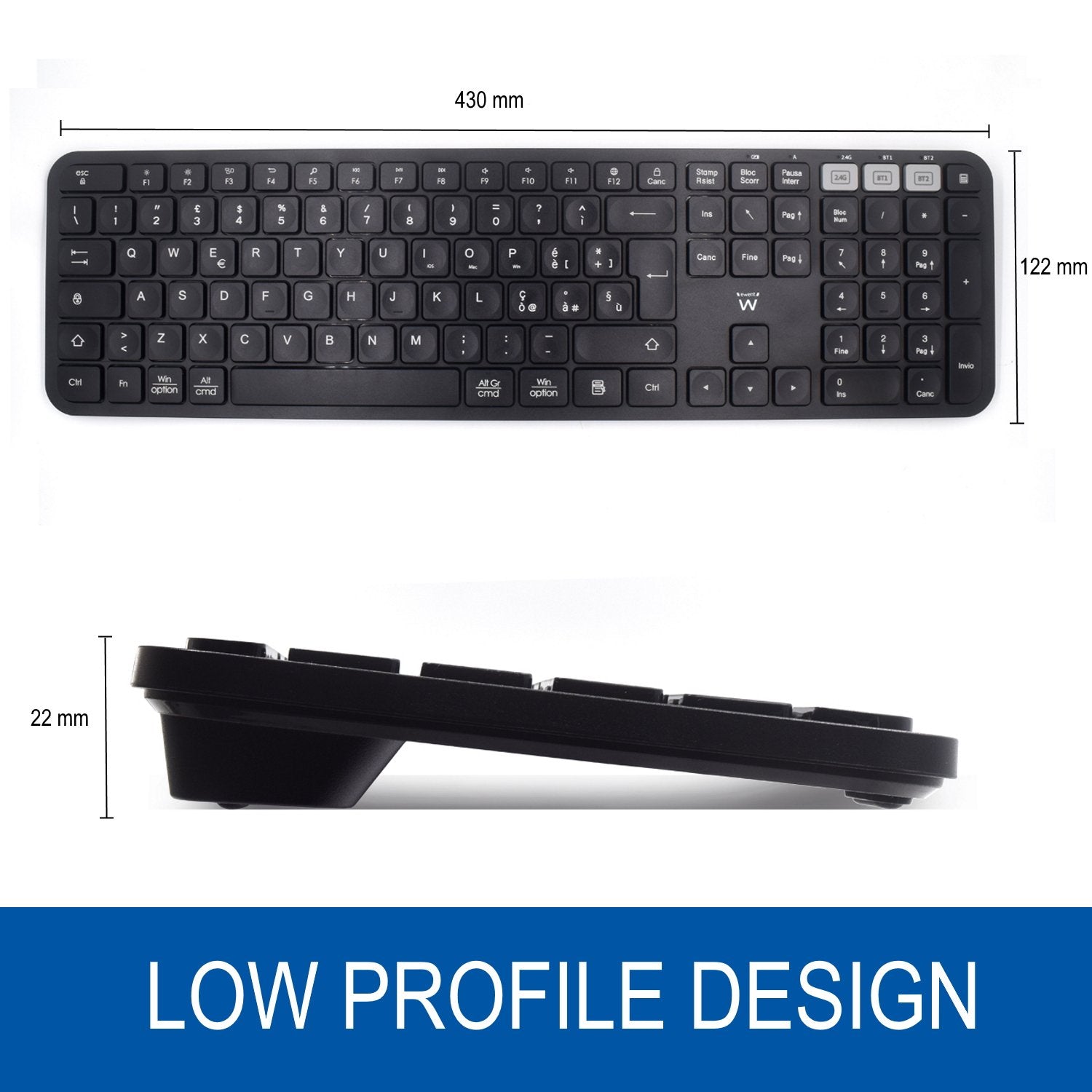 EAN 8052101430868 - Ewent EW3277 teclado Universal RF inalámbrico QWERTY Español Negro imagen 3
