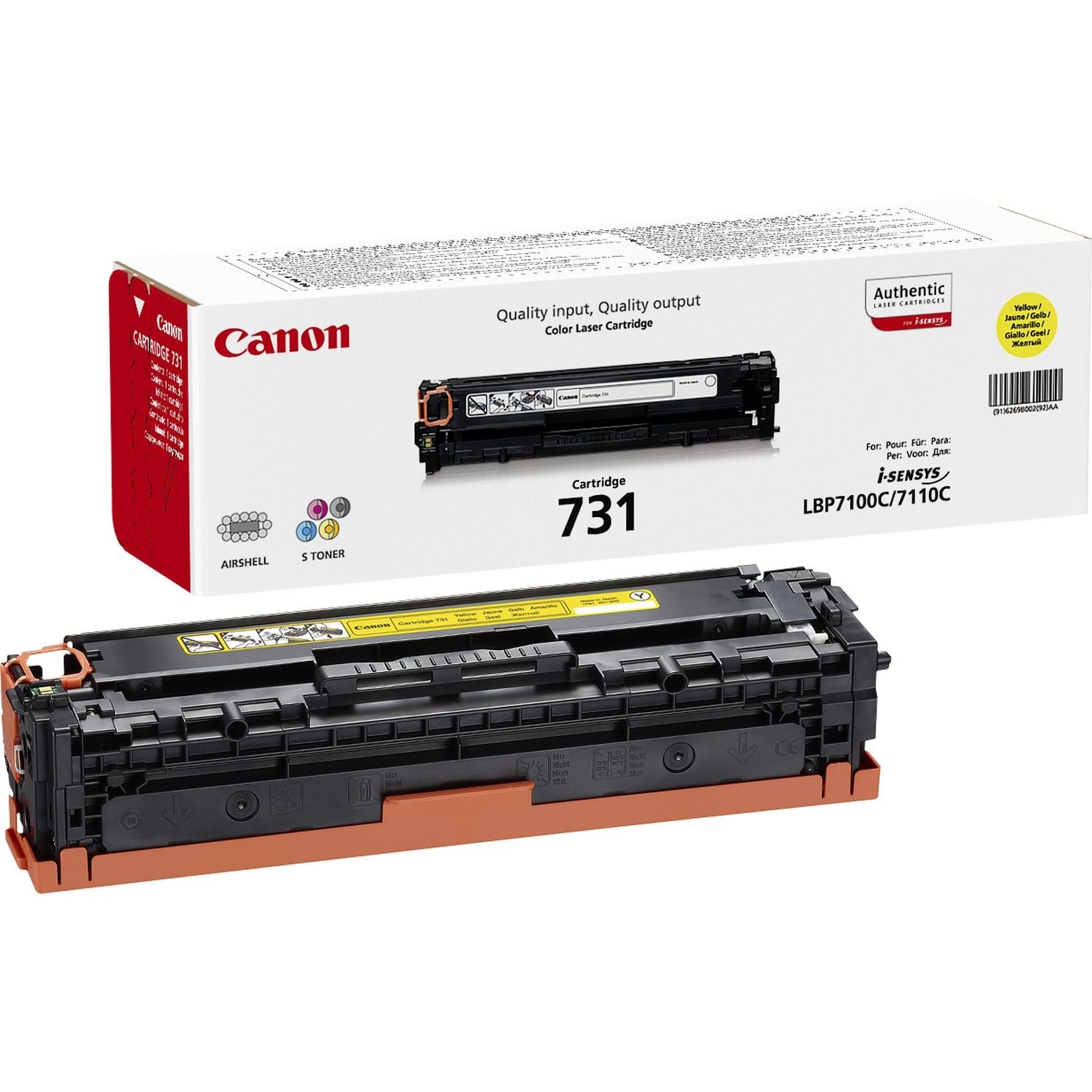 EAN 4960999904665 - Canon 731 cartucho de tóner 1 pieza(s) Original Amarillo imagen 3