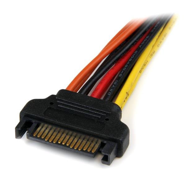 Startech Cable Bifurcador Alimentacion Sata 1xsata Macho A 2xsata Hembra 0,15m Con Cierre De Segurid