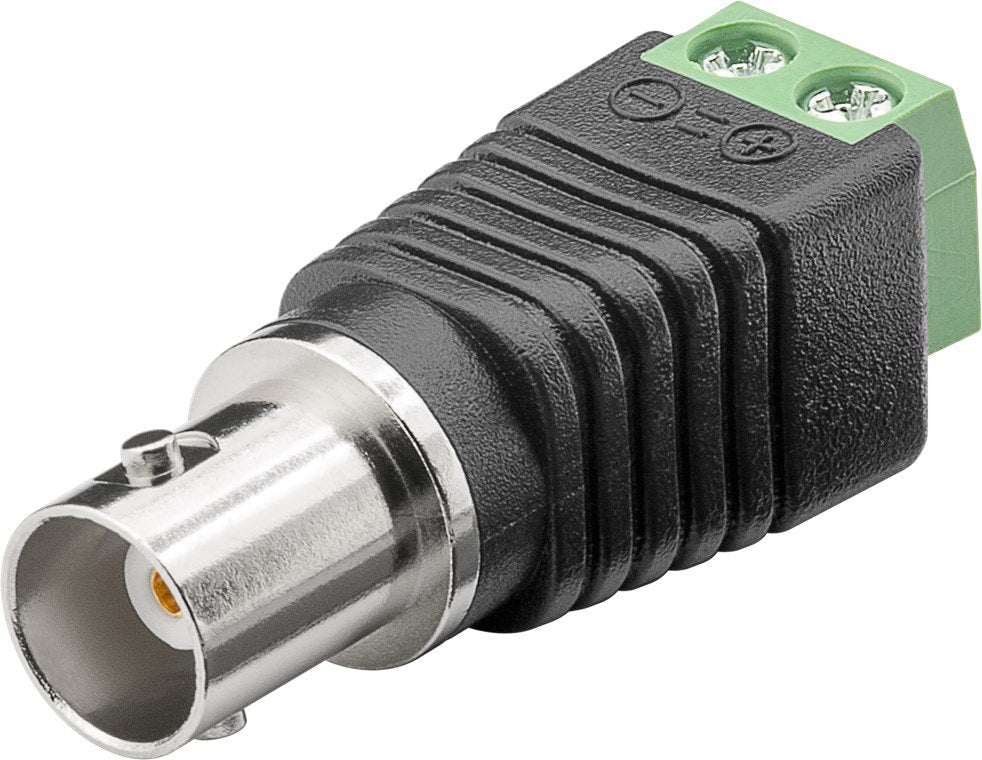 Goobay 76739 Cambiador De Género Para Cable Terminal Block 2-Pin Bnc Negro
