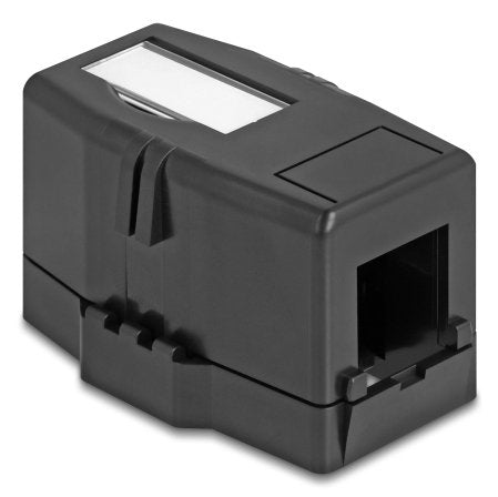 Keystone Leergehäuse 1 Port Mit Magnetischer Unterseite, Schwarz