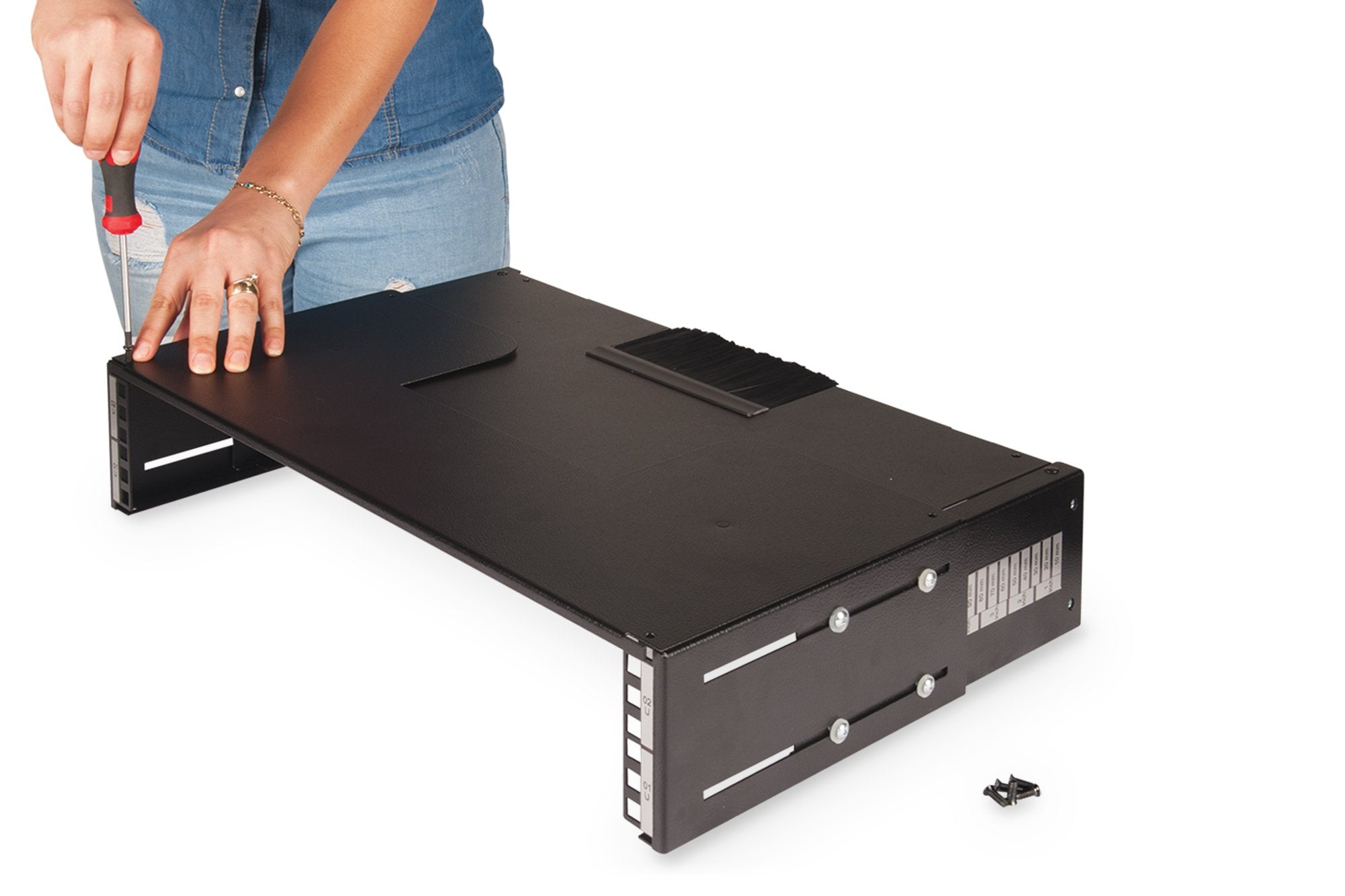 Digitus Dach- Oder Bodenplatte Para Patch-Halter Negro