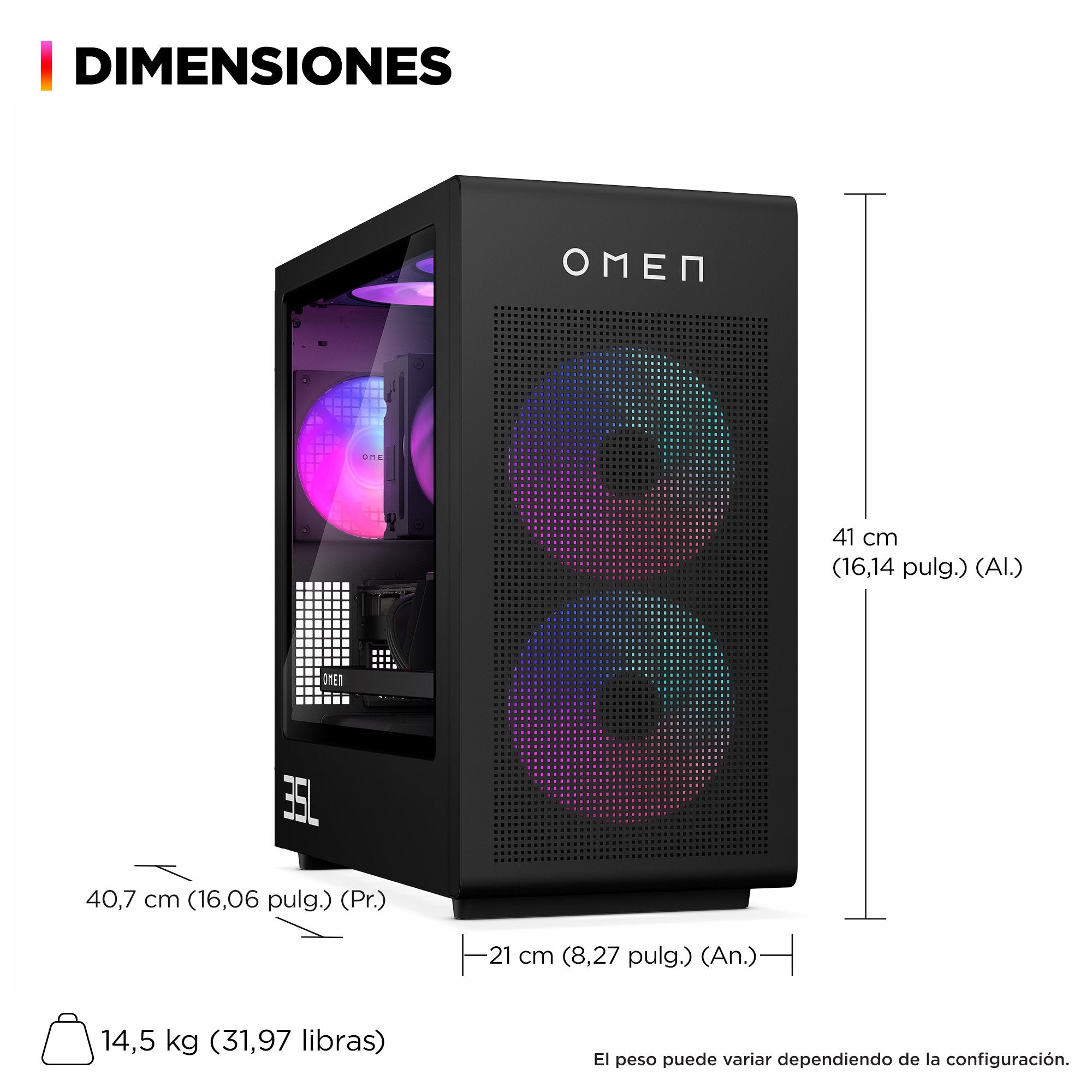 EAN 0199251297083 - HP OMEN 35L Gaming Desktop GT16-0056ns PC Intel® Core™ i7 i7-14700F 16 GB DDR5-SDRAM 1 TB SSD NVIDIA GeFo imagen 5