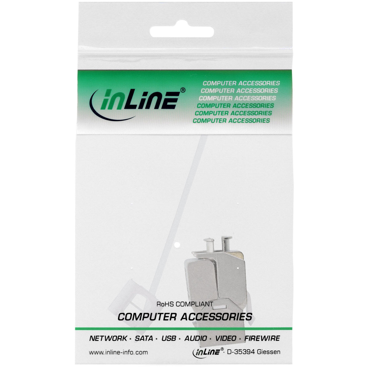 Módulo Inline Rj45 Keystone Jack Snap-In Cat.6a, Con Cubierta Antipolvo Azul