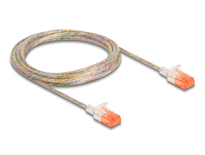 Delock 80355 Rj45 Cable De Red Cat.6a U/Utp Slim 3 M Transparente