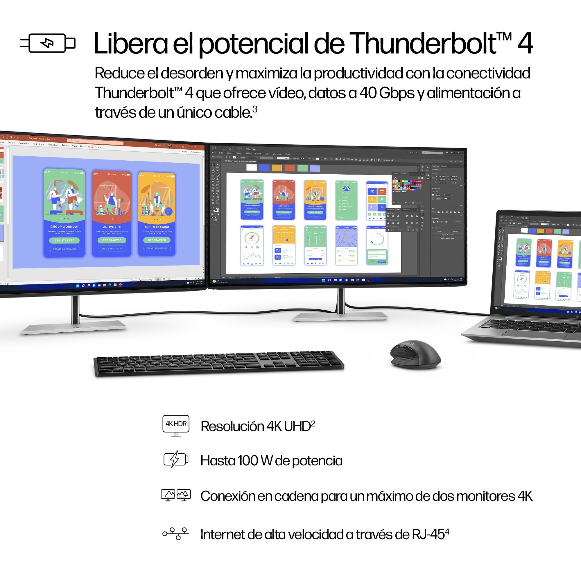 EAN 5715063476505 - HP Series 7 Pro 31.5 inch 4K Thunderbolt 4 Monitor - 732pk pantalla para PC 80 cm (31.5") 3840 x 2160 Pix imagen 6