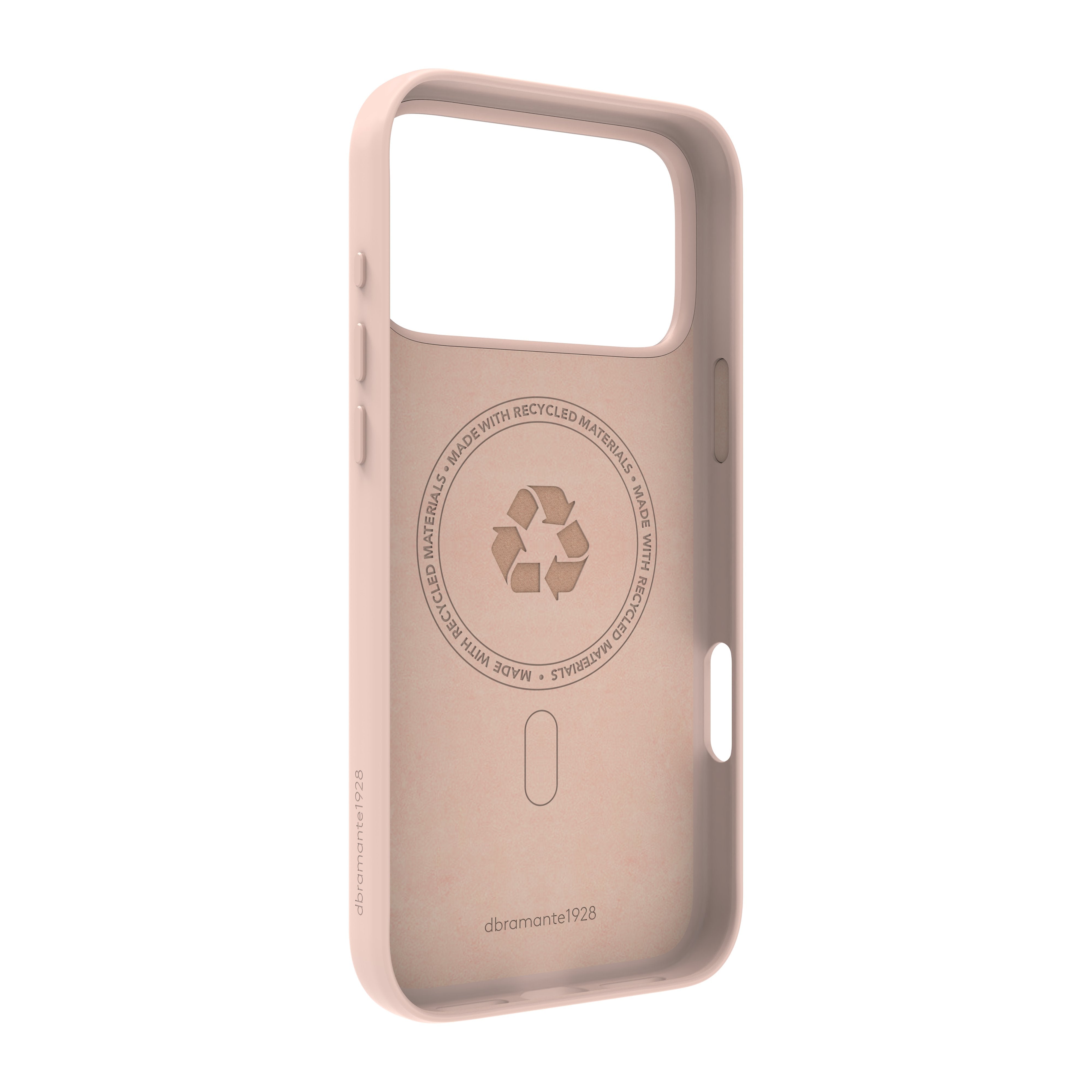 Dbramante1928 Roskilde Icon Carcasa Trasera Para Teléfono Móvil Compatibilidad Con Magsafe Plástico Reciclado Arena Rosa